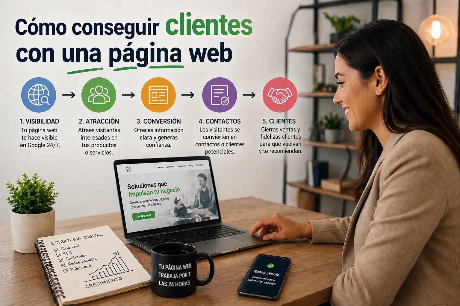 Cómo conseguir clientes con una página web