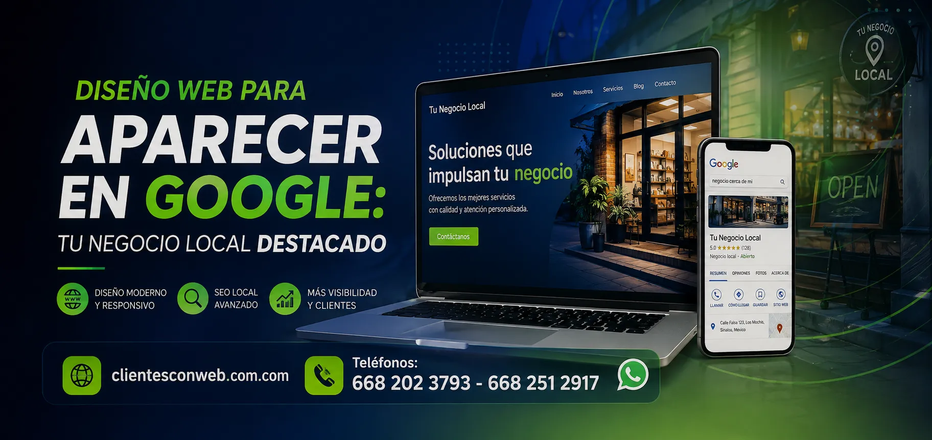 Diseño Web para Aparecer en Google Tu Negocio Local Destacado_resultado