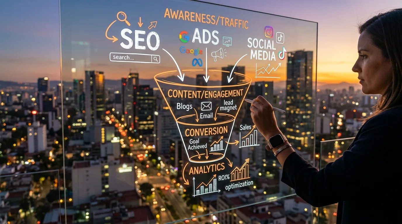 Marketing Digital y Estrategias Post-Lanzamiento para Páginas Web Estrategia de marketing digital y SEO continuo para una página web en México.