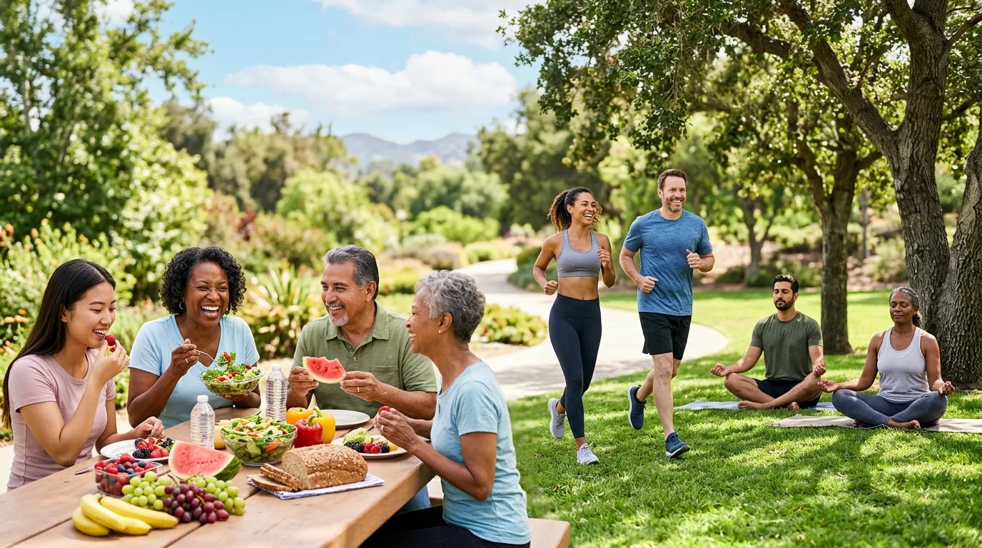 Resultados Positivos de un Diseño Web para Nutriólogos Efectivo Personas disfrutando de un estilo de vida saludable gracias a la nutrición y el bienestar