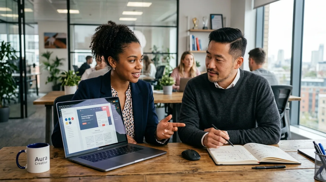 Expertos en Diseño Web y SEO en México Equipo de Clientes con Web colaborando en el desarrollo de un sitio web.