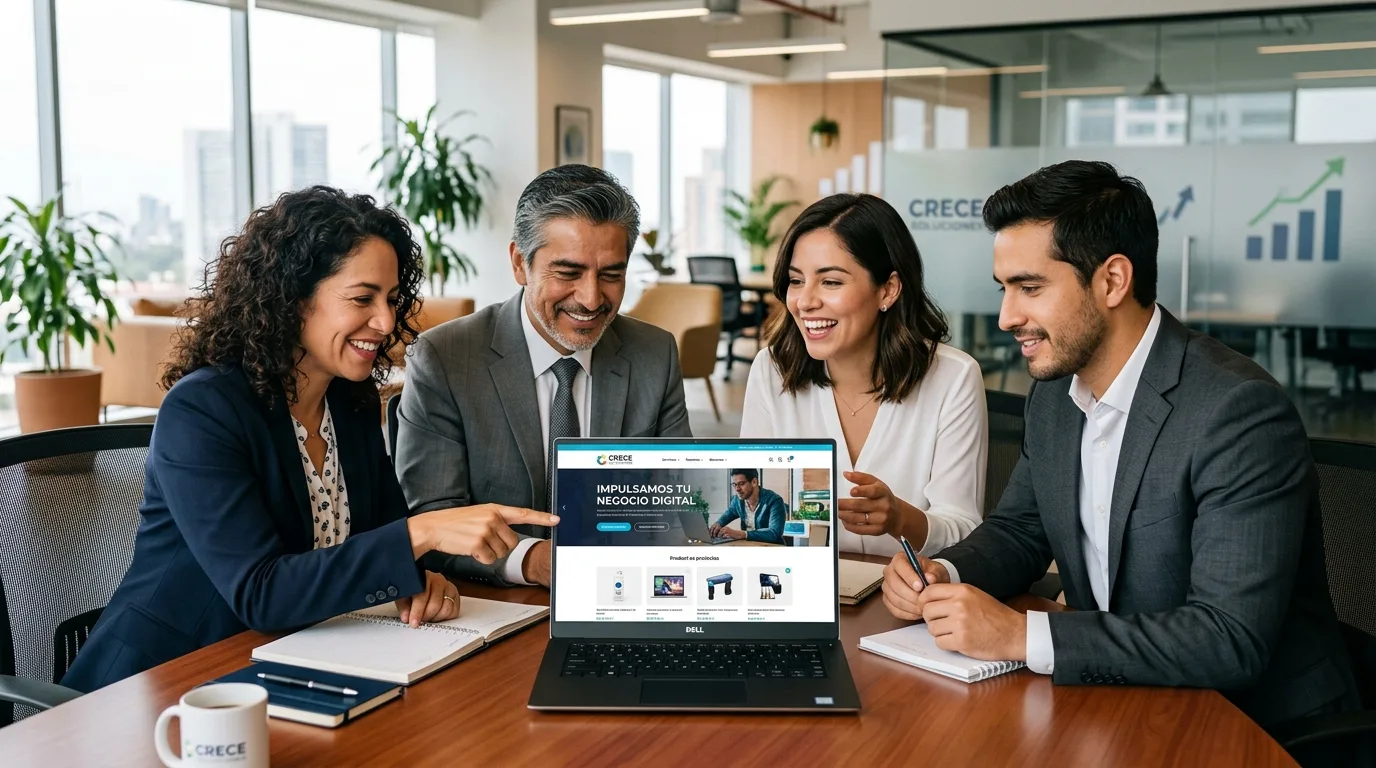 Diseño Web Profesional para Empresas en México Equipo de Clientes con Web colaborando en diseño de páginas web para empresas