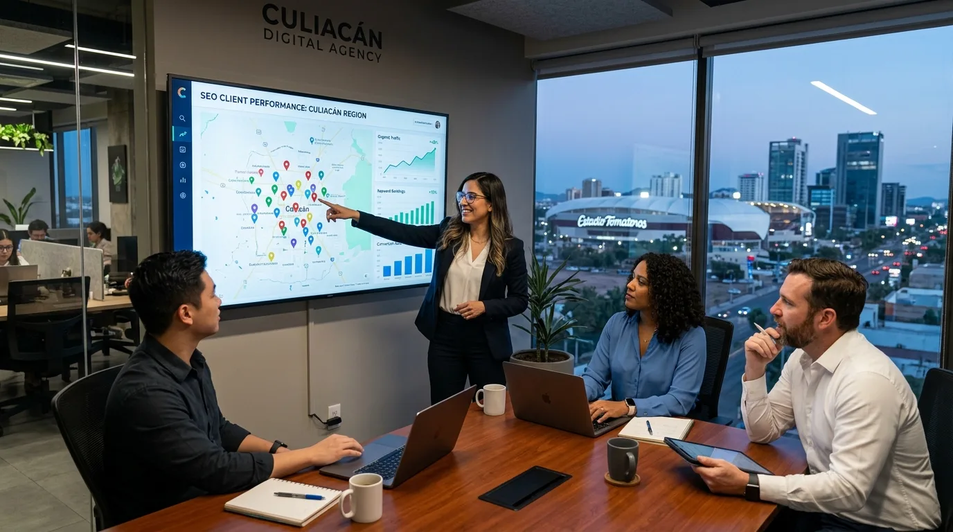 Equipo de expertos SEO en Culiacán colaborando en estrategia digital