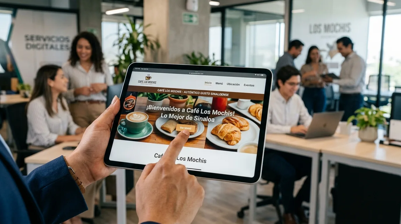 El Proceso de Creación de Páginas Web a Medida Un equipo de profesionales colaborando y discutiendo ideas para el diseño de una página web en una oficina moderna.