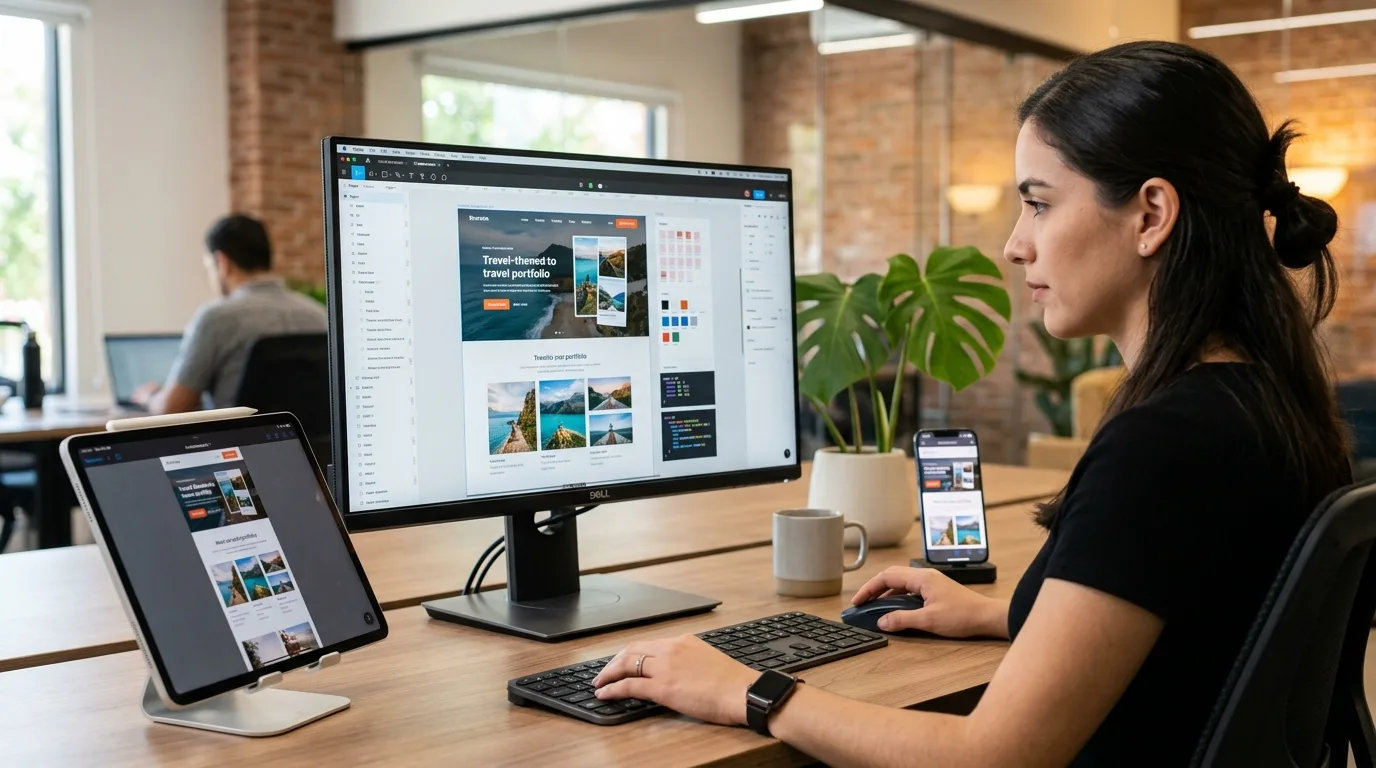 Atrae Más Clientes en Culiacán con tu Web Profesional Un grupo de personas diversas sonríen mientras miran una pantalla de tablet juntos, mostrando colaboración y satisfacción.